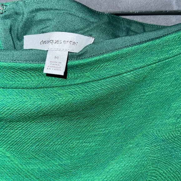 Green raised print pencil skirt - Picture 4 of 7